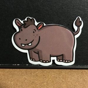 CARTOON HIPPO STICKER